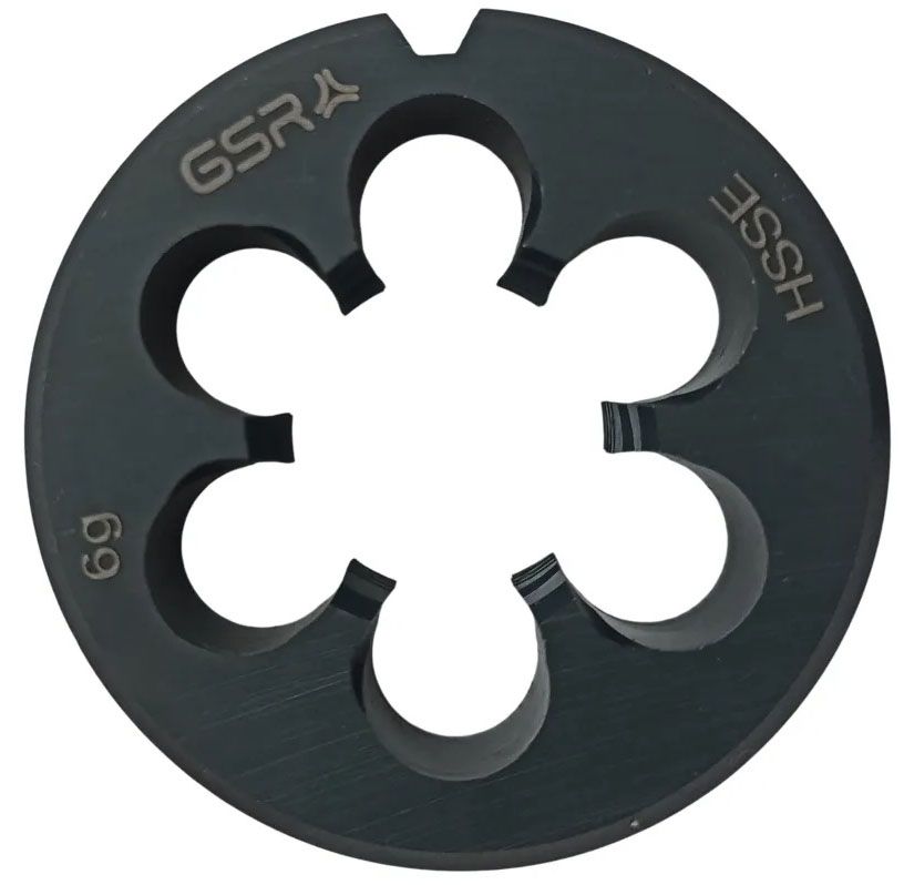 Плашка круглая метрическая резьба М3х0,5 HSSE-Vap DIN EN 22568 (DIN 223) GSR, B00409130 - фото